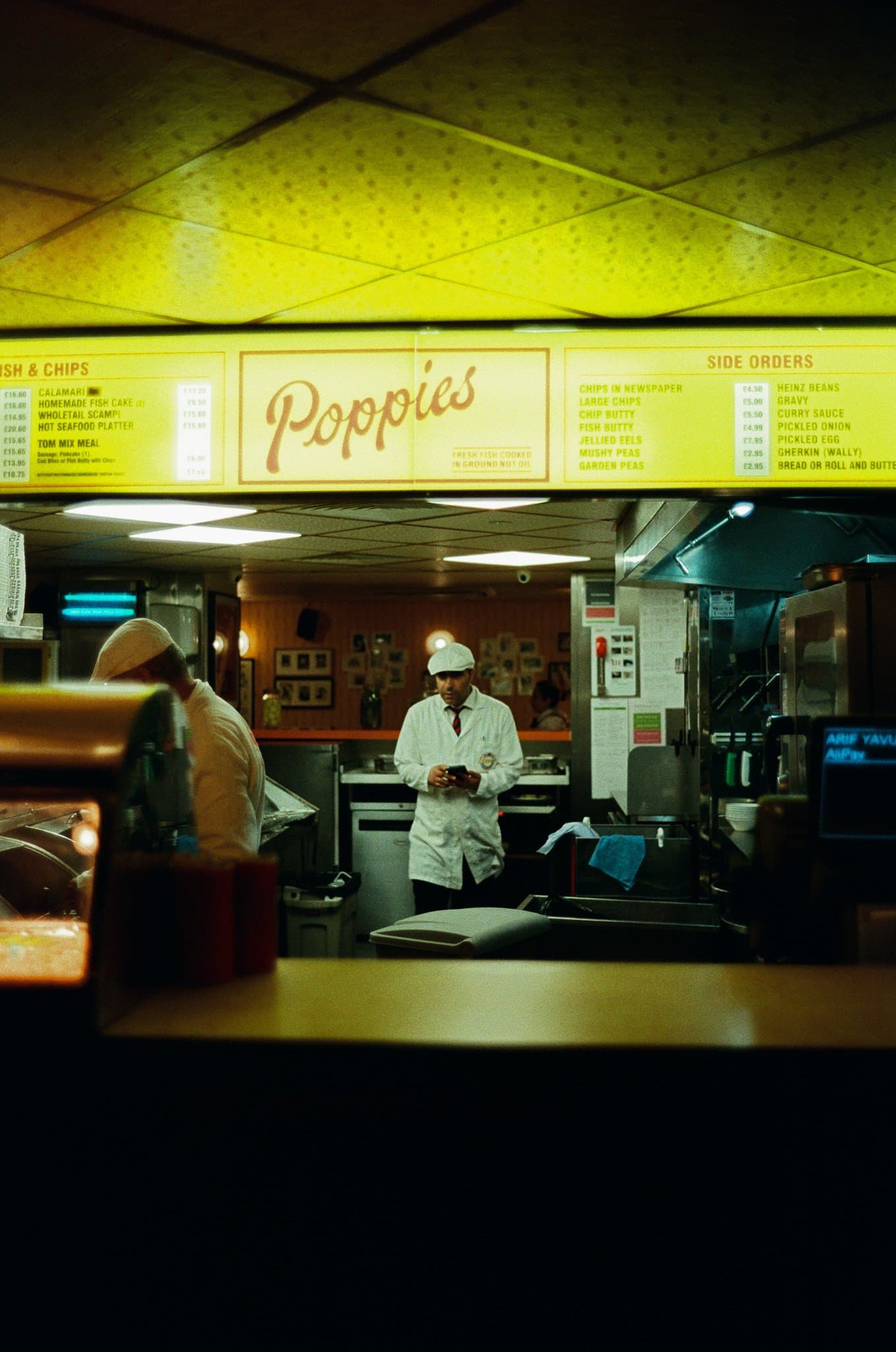 Restaurant or store interior.